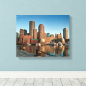Skyline von Boston Leinwanddruck (Insitu (Holzboden))