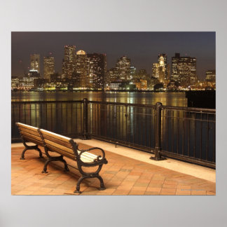 Skyline von Boston, Massachusetts 3 Poster