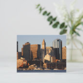 Skyline von Boston, Massachusetts 5 Postkarte (Stehend Vorderseite)