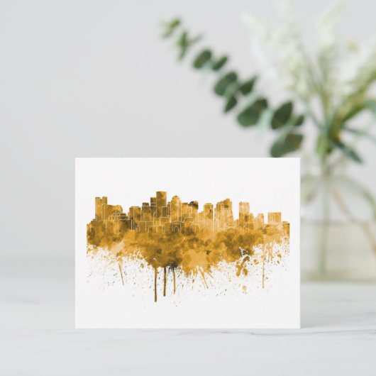 Skyline von Boston Postkarte (Stehend Vorderseite)