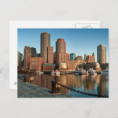 Skyline von Boston Postkarte (Vorne/Hinten)