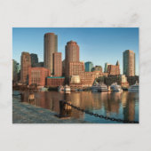 Skyline von Boston Postkarte (Vorderseite)
