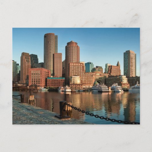 Skyline von Boston Postkarte (Vorderseite)