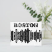 Skyline von Boston Postkarte (Stehend Vorderseite)