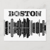 Skyline von Boston Postkarte (Vorderseite)