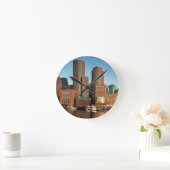 Skyline von Boston Runde Wanduhr (Zuhause)