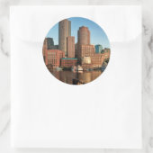 Skyline von Boston Runder Aufkleber (Tasche)