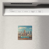 Skyline von Buenos Aires mit historischer Kathedra Magnet (In Situ (Geschirrspüler))