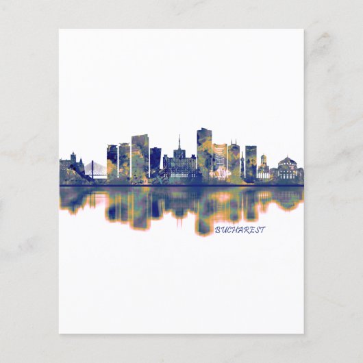 Skyline von Bukarest Flyer (Vorne)