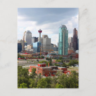 Skyline von Calgary mit Gebäude und Turm Postkarte