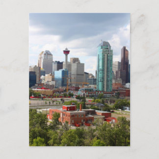 Skyline von Calgary mit Gebäude und Turm Postkarte