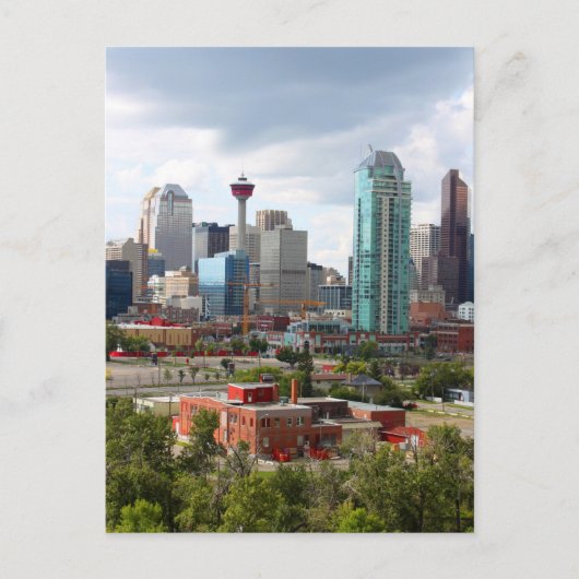 Skyline von Calgary mit Gebäude und Turm Postkarte (Vorderseite)