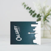 Skyline von Calgary nach Nacht - Postkarte (Stehend Vorderseite)