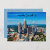 Skyline von Charlotte North Carolina Postkarte (Vorne/Hinten)