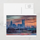 Skyline von Charlotte Postkarte (Vorne/Hinten)