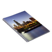 Skyline von Chicago bei Dämmerung Notizblock (Rechte Seite)
