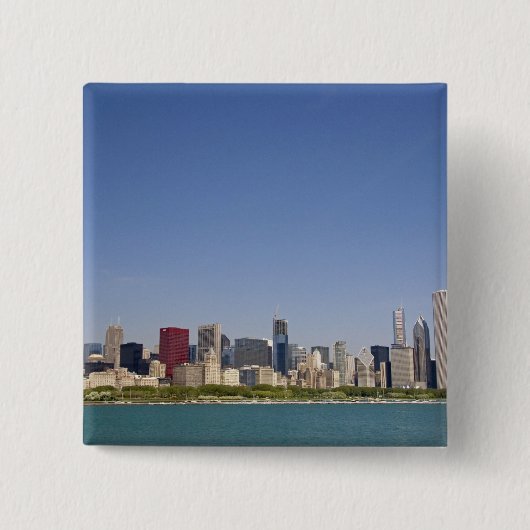 Skyline von Chicago, Illinois, USA. Button (Vorderseite)