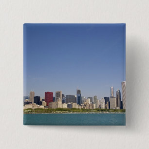 Skyline von Chicago, Illinois, USA. Button