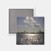 Skyline von Chicago Magnet (Vorderseite/Rückseite)
