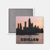 Skyline von Chicago Magnet (Vorderseite/Rückseite)