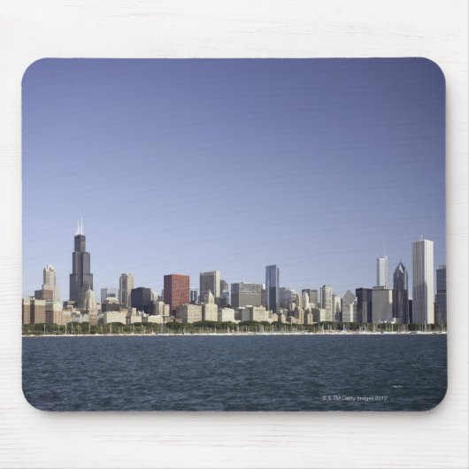 Skyline von Chicago mit Lake Michigan 2 Mousepad (Vorne)