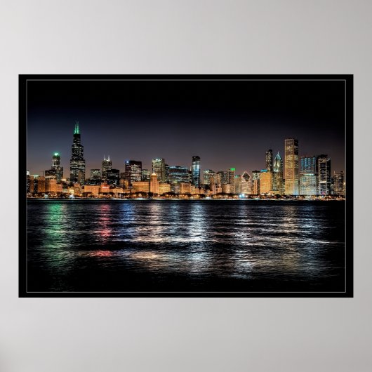 Skyline von Chicago Poster (Vorne)