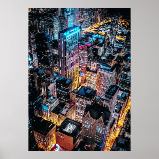 Skyline von Chicago Poster (Vorne)