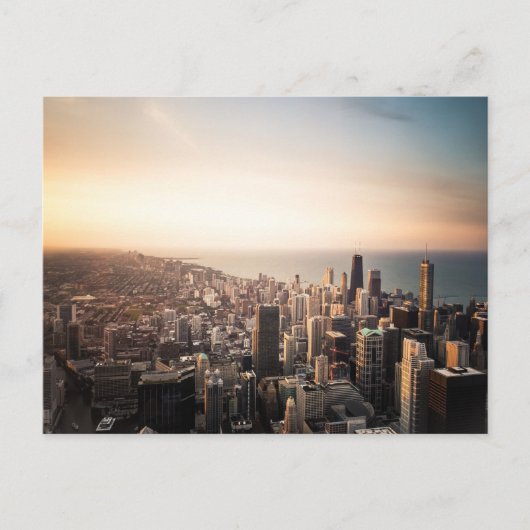 Skyline von Chicago Postkarte (Vorderseite)
