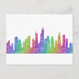 Skyline von Chicago Postkarte