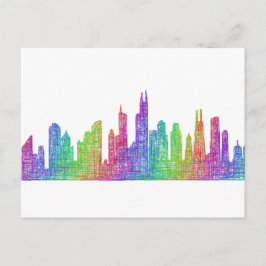 Skyline von Chicago Postkarte