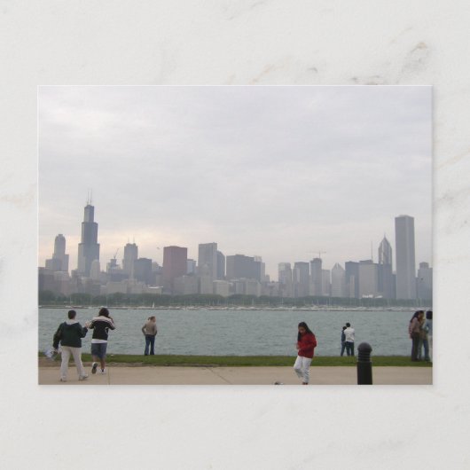 Skyline von Chicago Postkarte (Vorderseite)