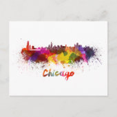 Skyline von Chicago Postkarte (Vorderseite)