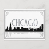 Skyline von Chicago Postkarte (Vorderseite)