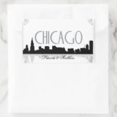Skyline von Chicago Rechteckiger Aufkleber (Tasche)
