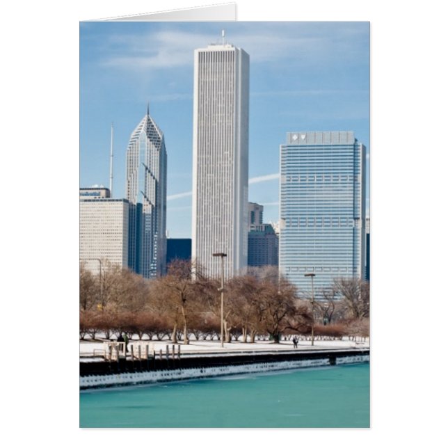 Skyline von Chicago über den gefrorenen Lake Michi (Vorne)