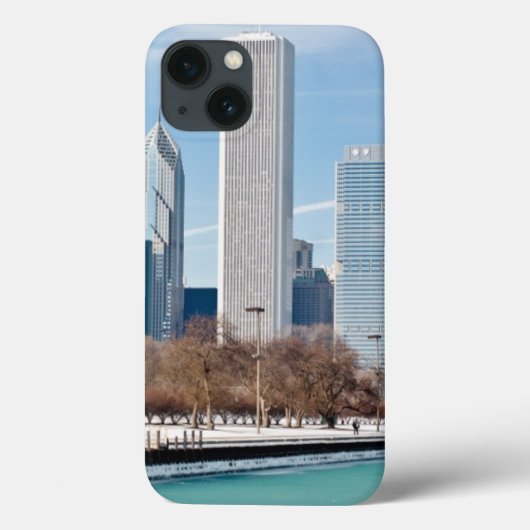 Skyline von Chicago über den gefrorenen Lake Michi Case-Mate iPhone Hülle (Rückseite)