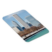 Skyline von Chicago über den gefrorenen Lake Michi Magnet (Rechte Seite)