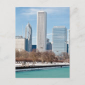 Skyline von Chicago über den gefrorenen Lake Michi Postkarte (Vorderseite)