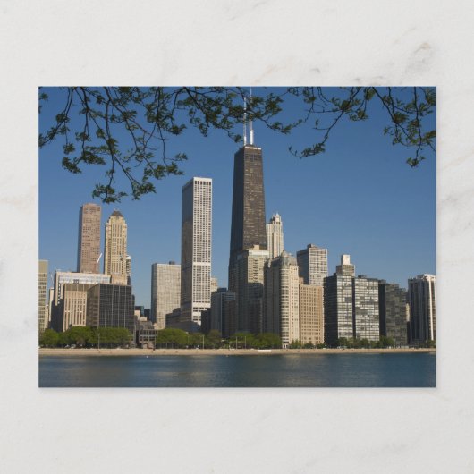 Skyline von Chicago und Lake Michigan, Lake Shore Postkarte (Vorderseite)