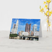 Skyline von Columbus, Ohio Karte (Gelbe Blume)