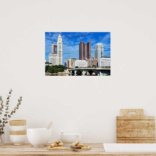 Skyline von Columbus, Ohio Poster (Küche)