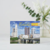 Skyline von Columbus, Ohio Postkarte (Stehend Vorderseite)
