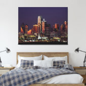 Skyline von Dallas, Texas Leinwanddruck (Insitu (Schlafzimmer))