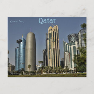 Skyline von Doha-Katar Postkarte