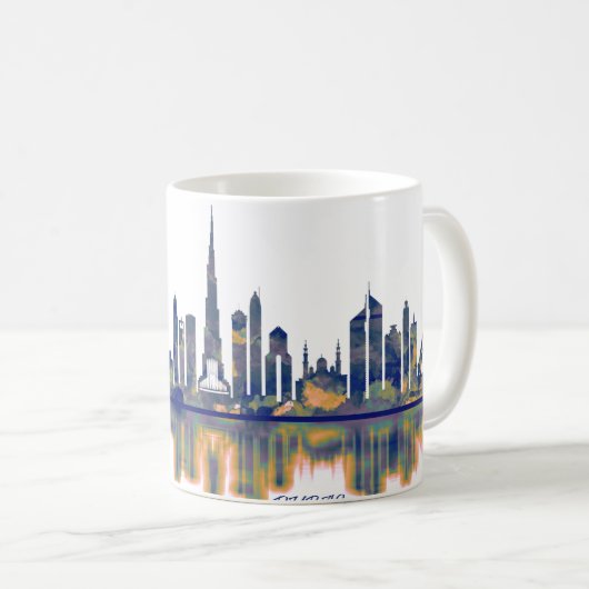 Skyline von Dubai Kaffeetasse (VorderseiteRechts)