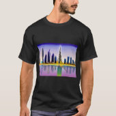 Skyline von Dubai mit Wolkenkratzer Burj Khalifa T-Shirt (Vorderseite)