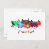 Skyline von Frankfurt am Main Postkarte (Vorne/Hinten)