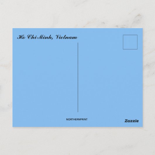 Skyline von Ho Chi Minh City bei Nacht Postkarte (Rückseite)