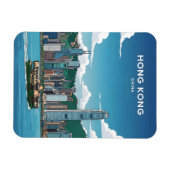 Skyline von Hongkong Magnet (Horizontal)