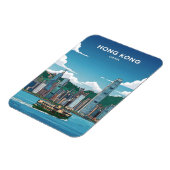 Skyline von Hongkong Magnet (Linke Seite)